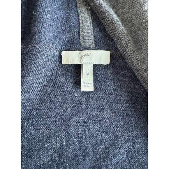Joie Long Sleeve Longline Hooded Knit Open Cardigan SZ S-M Soft Grey - Picture 8 of 9